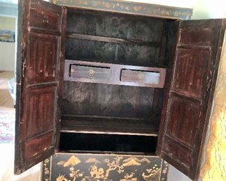Detail inside of cabinet