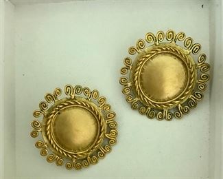 $20 Pre Colombian replica/design earrings  1 3/8 diameter 