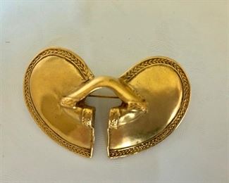 $25 Pre Colombian replica/ design pin or brooch  2.5" Wide 