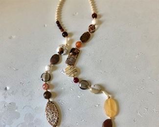 $50 Stone necklace 36" Long