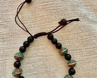 $20 Turquoise beaded stretchy bracelet 