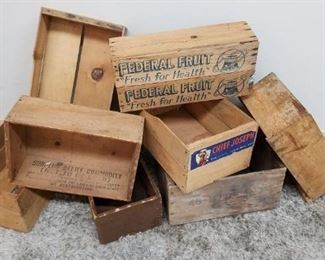 Antique and vintage crates