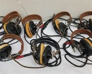 WWII Pilot Headphones Shure Etc