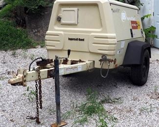 2006 Ingersoll Rand P185 Diesel Powered Air Compressor, Hours Showing On Meter ..., GVMR 2870, Tires ST205/75D15, Pintle Hitch Eye