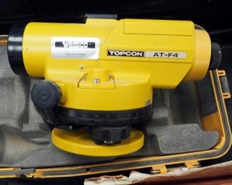 Topcon Transit Level Model AT-F4 Includes Carrying Case And Instruction Manual And CST/Berger Adjustable Tripod
