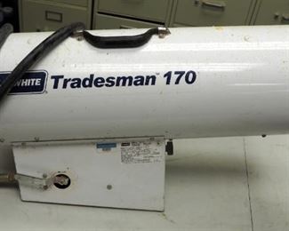 L.B. White Propane 170 Ultra Industrial Portable Commercial Heater With Pinnacle Portable Propane Tank