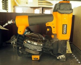 Ridgid Pneumatic Coil Roofing Nailer Model R175RND In Soft-Sided Case