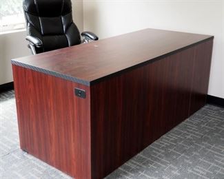Unicor 4-Drawer Office Desk, 29" x 72" x 30", Includes Rolling Adjustable Office Chair