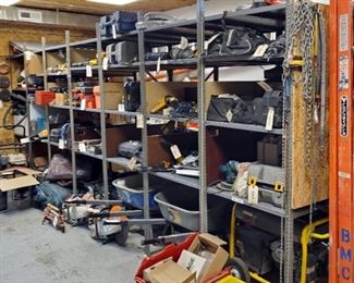 Heavy Duty Metal Storage Racks With Adjustable Shelves, Each Rack Measures 87" x 30.5" x 36", Qty 7