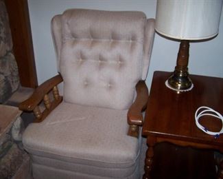 ARMCHAIR & LAMP & TABLE