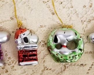 #52  Four Mini Snoopy Ornaments $16