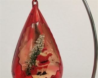 #19 Diorama With Santa And Bottle Brush Tree $10