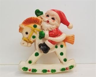 #50  Mini Santa On Rocking Horse $8