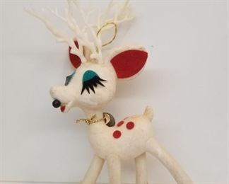 #72 Reindeer 70's Ornament $5
