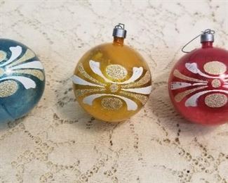 #73 Three Glass Ornaments $14