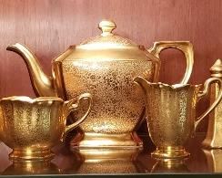 Pickard Gold Tea Set - Bowls - Salt & Pepper 