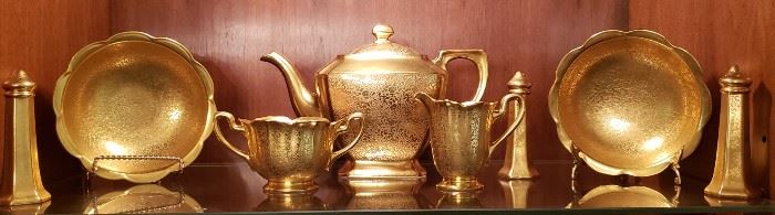 Pickard Gold Tea Set - Bowls - Salt & Pepper 
