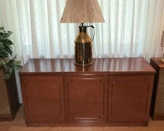 Vintage Stereo Cabinet with Record Player & Real to Real Player