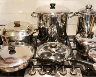 Revere Ware Copper Bottom Pots & Pans and Asparagus Cooker
