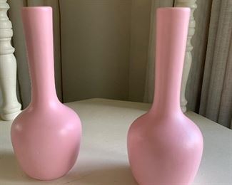 Matching Royal Haeger pink vases