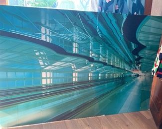 Vtg. picture of O'Hare air port corridor. This picture hung on the wall at O'Hare until the remodeling of the corridors - approx. 5' long by 3' high