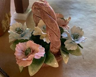 Miniature floral basket 