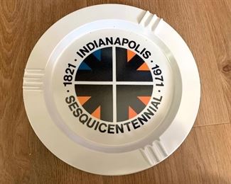 12 - 1821-1971 Indianapolis Sesquicentennial large ash trays made by Kenro - never used 