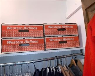 Lots of Western Airlines boxes - Great condition!