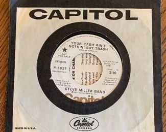 1973 Capitol 45 record "Your Cash Ain't Nothin' But Trash" by the Steve Miller Band 