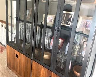 lighted display cabinet by Founders. Can be split into 2 sections. Each section measures 36" wide, 14" deep, 78" tall. 72" wide all together