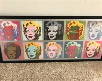 Andy Warhol Marilyn Monroe poster  - 55" wide