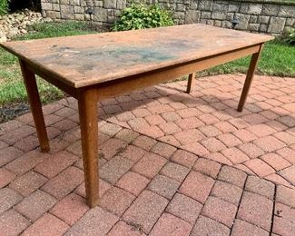 6’ by 30” old table 