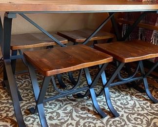 Cool farmhouse table and four seats 