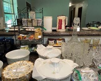 China Bowls and Covered Bowls, Wexford Glassware, Vintage Salt and Pepper sets