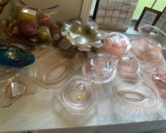 Vintage Pink Depression Glass