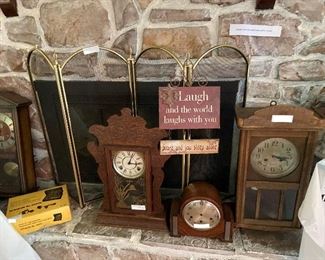 More Clocks, Bergeon Spring Winder Used For Clock Repair and Cute Sign