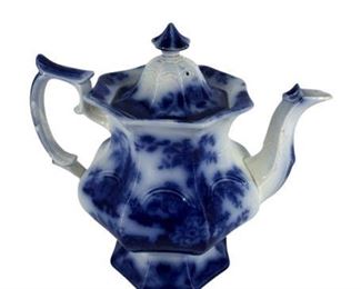 Lot 164
Antique Blue Flow Tea Pot