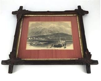 Lot 191
Antique Framed "The Pacific Union Railway Of America" Wood Engraving 1869