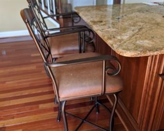 $50 for both swivel bar stools    as is (has some cat scratches!)