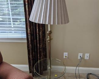 Floor lamp with glass table      $30