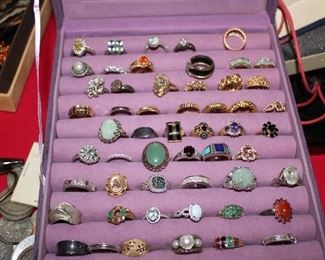 lots of jewelry, costume, sterling, gold
