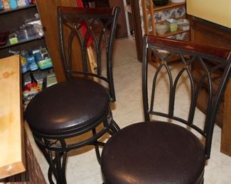 matching barstools, one is 24" and one is 30"