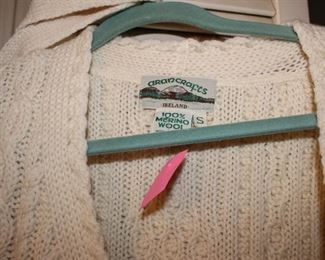 numerous Irish wool sweaters