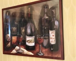Wine Print, nicely framed