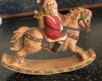 Resin Santa on Horse