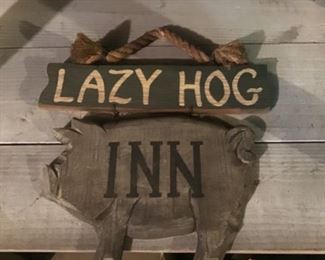 Wood hog signs