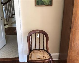 antique cane bottom chair