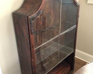 came through port of Savannah from Italy ca.1700's, leaded glass wine cabinet