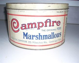 Campfire vintage marshmallow tin