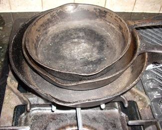 Wagner cast iron fry pans
